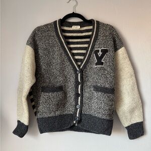 Saint Laurent Grey Cardigan Sweater SZ S